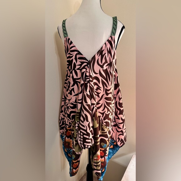 Chic Pink and Brown Patterned Dress - Picture 6 of 6